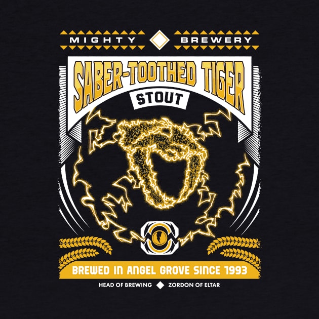 Mighty Brews - Yellow Saber-Toothed Tiger by DCLawrenceUK